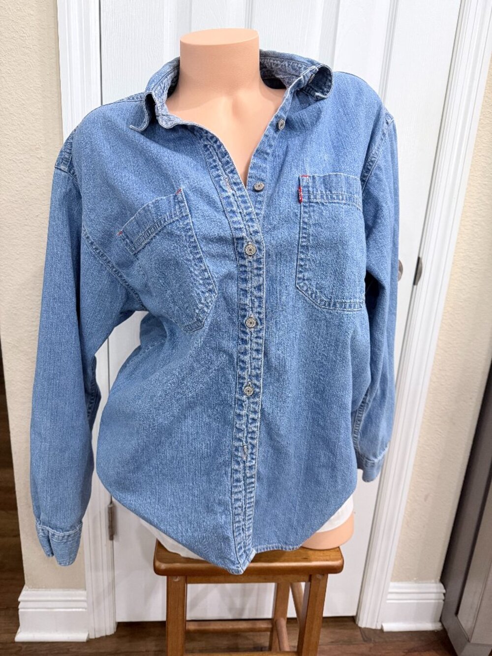 Levi's Light Blue Denim Button-Down Shirt